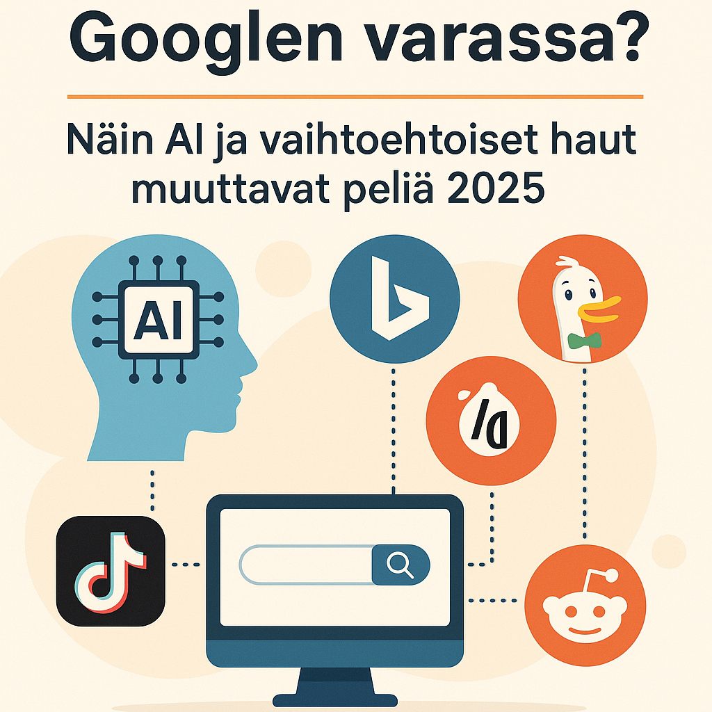 Onko hakukonenäkyvyys enää vain Googlen varassa? – Näin AI ja vaihtoehtoiset haut muuttavat peliä 2025
